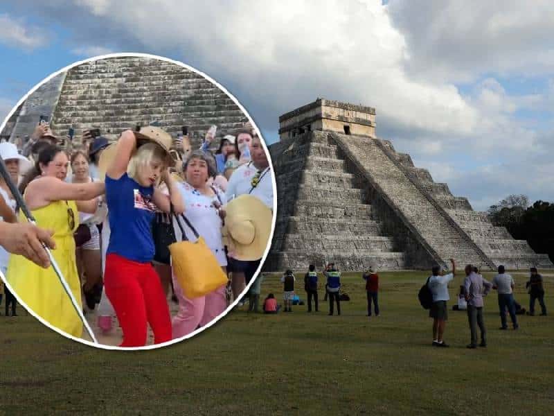 Inah podría demandar a la mujer que subió a la pirámide de Chichen