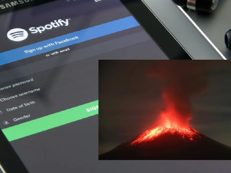 Crean playlist en Spotify en honor al Volcán Popocatépetl