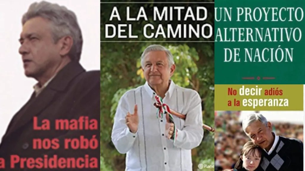 Algunos de los libros escritos por AMLO