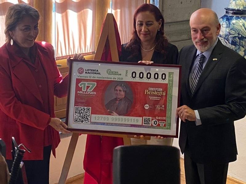 Lotería Nacional da a conocer el nuevo billete de Concepción Béistegui