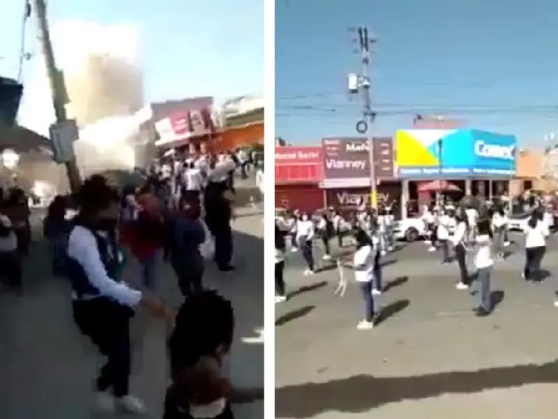 Video: Camioneta con pirotecnia explota en desfile escolar en Puebla