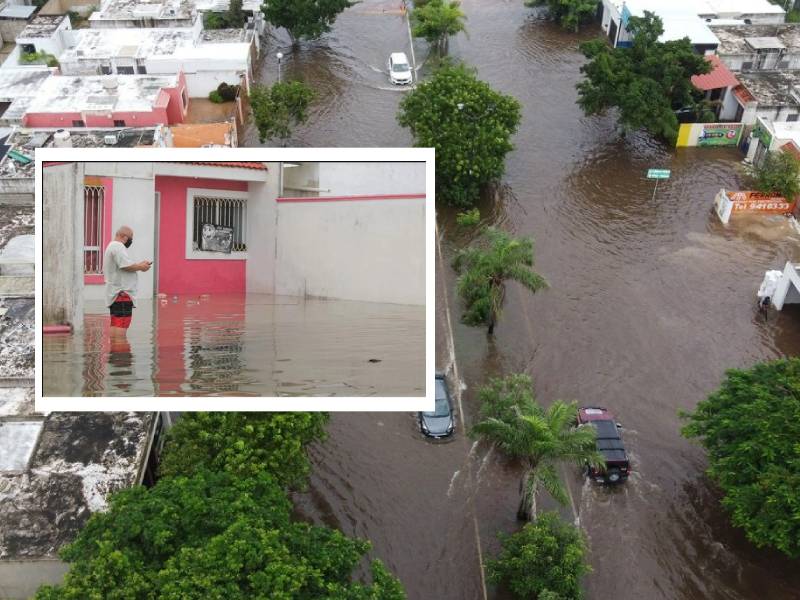 Amenazan aguaceros a 72 colonias de Mérida