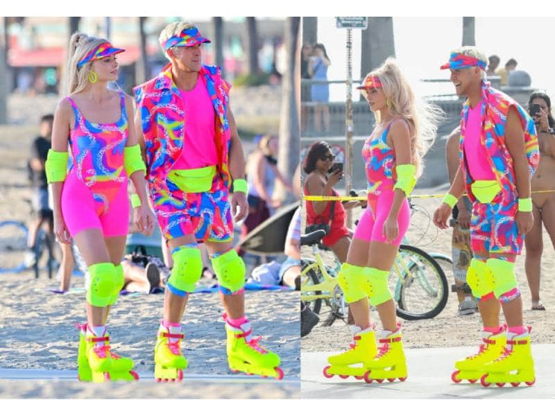Margot Robbie enloquece a internautas con nuevas fotos en patines como ‘Barbie’
