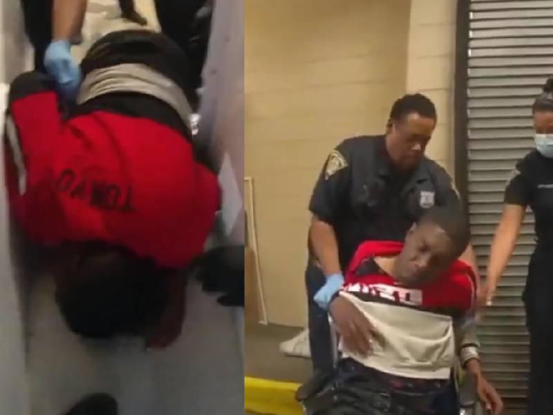 Preso se rompe el cuello porque policía no le puso cinturón de seguridad