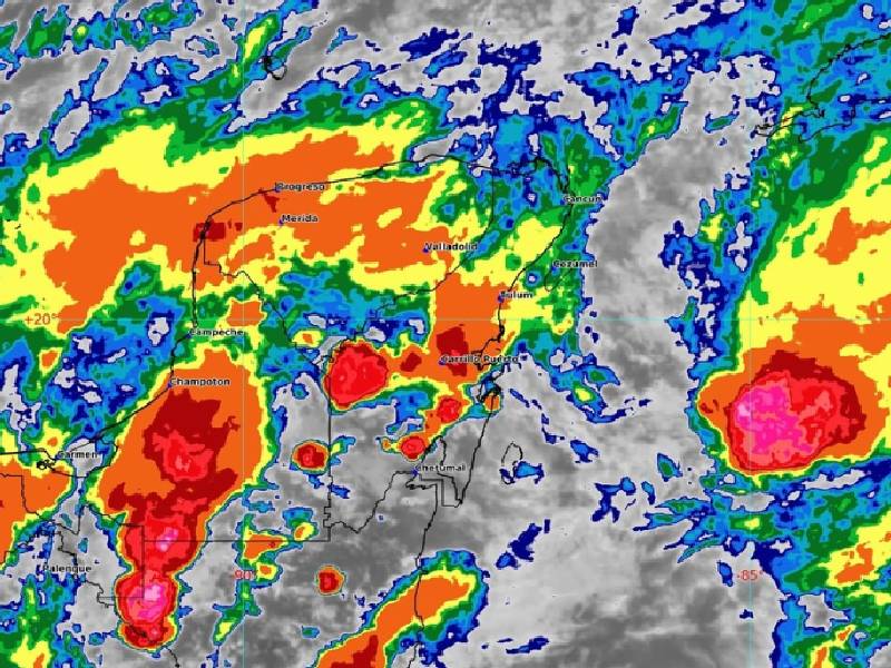 Descartan huracán en Yucatán, pero alertan fuertes lluvias 