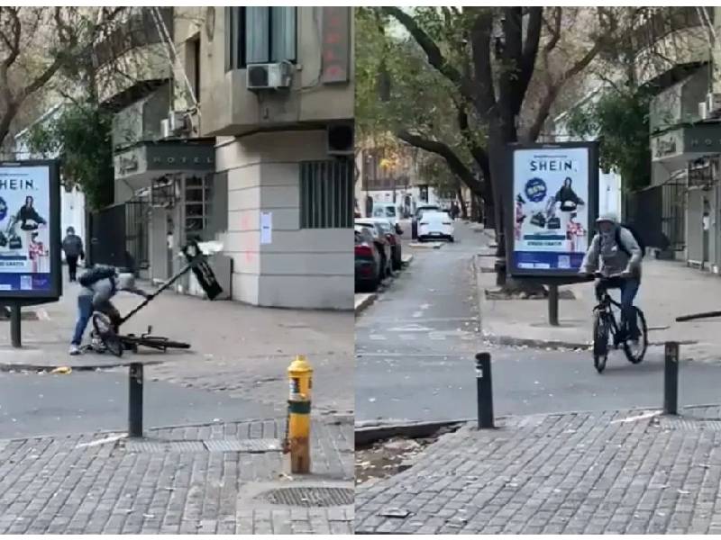 Video: Ratero zafa poste del suelo para robar bicicleta
