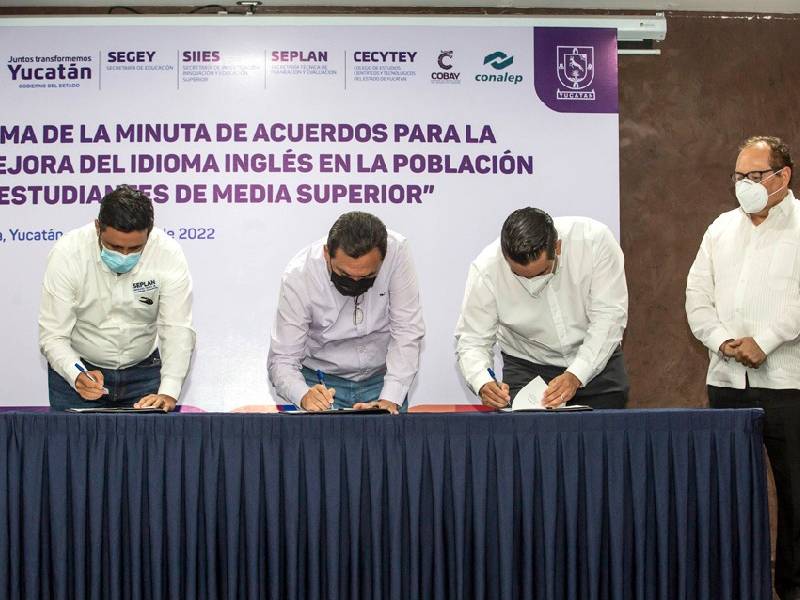 Dependencias yucatecas suman esfuerzos para mejorar idioma inglés en nivel Medio Superior