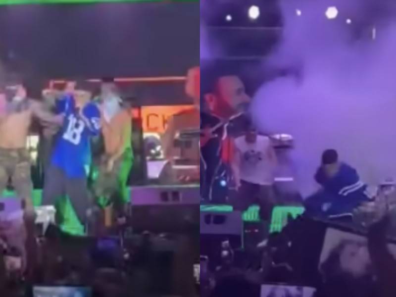 Video: Santa Fe Klan sufre caída durante su concierto