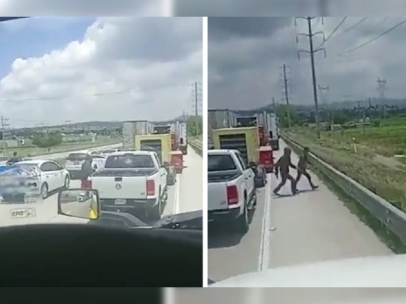 Video. En pleno bloqueo, asaltan a automovilista en autopista Arco Norte