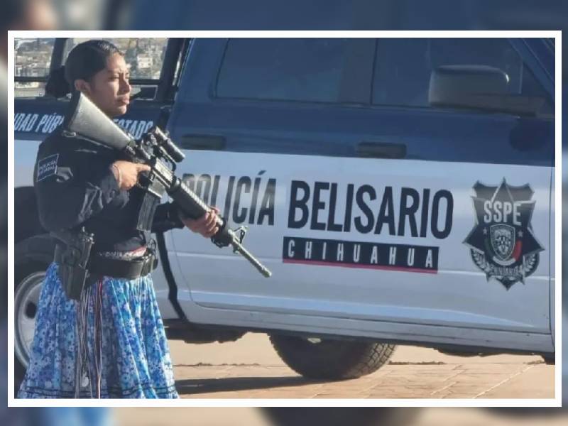 Liliana Moreno, la primera mujer Rarámuri en integrarse a la policía estatal