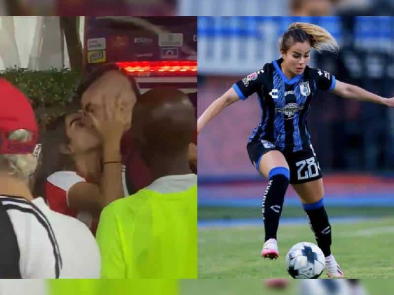 Jugadora del Querétaro exige respeto para el futbolista que fue besado por una fan