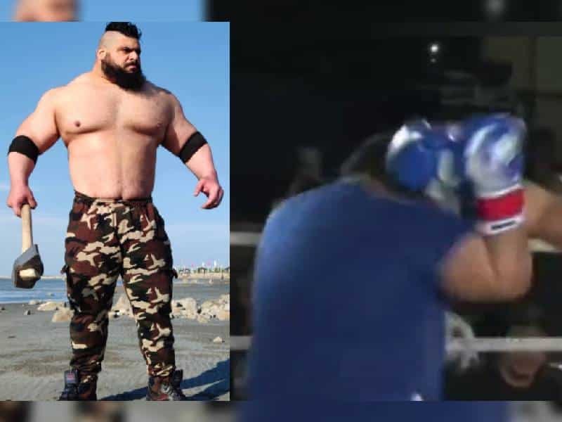 ‘Hulk’ iraní pierde en su debut al boxeo, fue noqueado