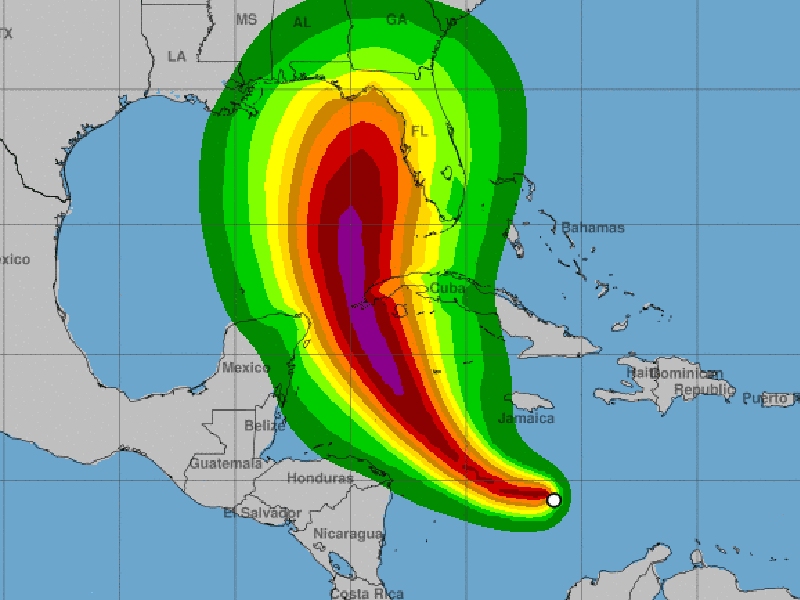 Vigila Protección Civil de Yucatán trayectoria de Ian