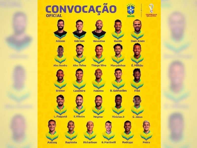 Brasil con Neymar y Dani Alves a Qatar, pero sin Firmino ni Coutinho