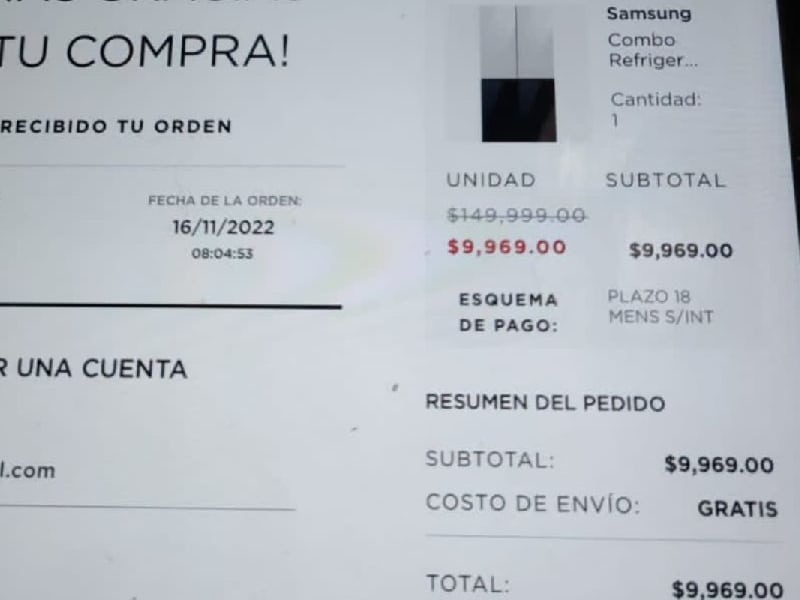 El Palacio de Hierro oferta refrigerador y TV por 9 mil pesos por el Buen Fin pero luego… cancela