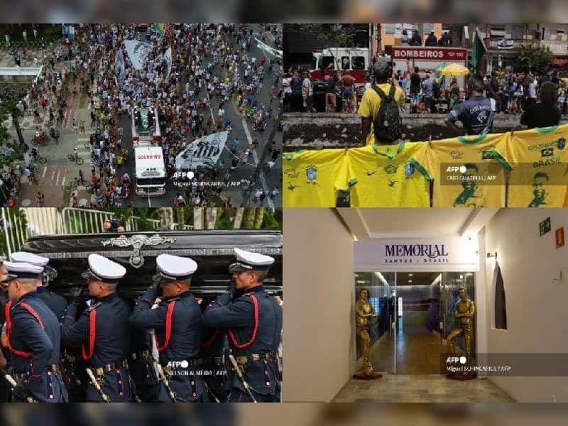 El “rey” Pelé fue sepultado en Brasil tras masivo homenaje