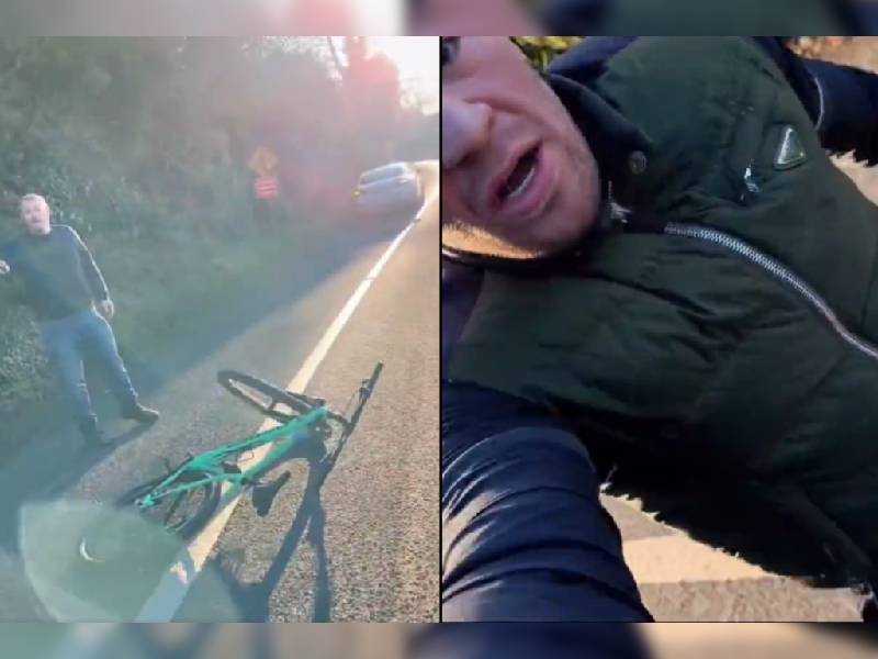 Video. Atropellan a Conor McGregor mientras paseaba en su bici