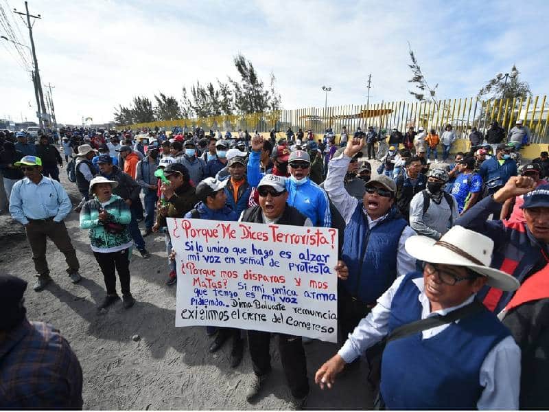 Reactivan nuevas protesas en Perú contra Boluarte