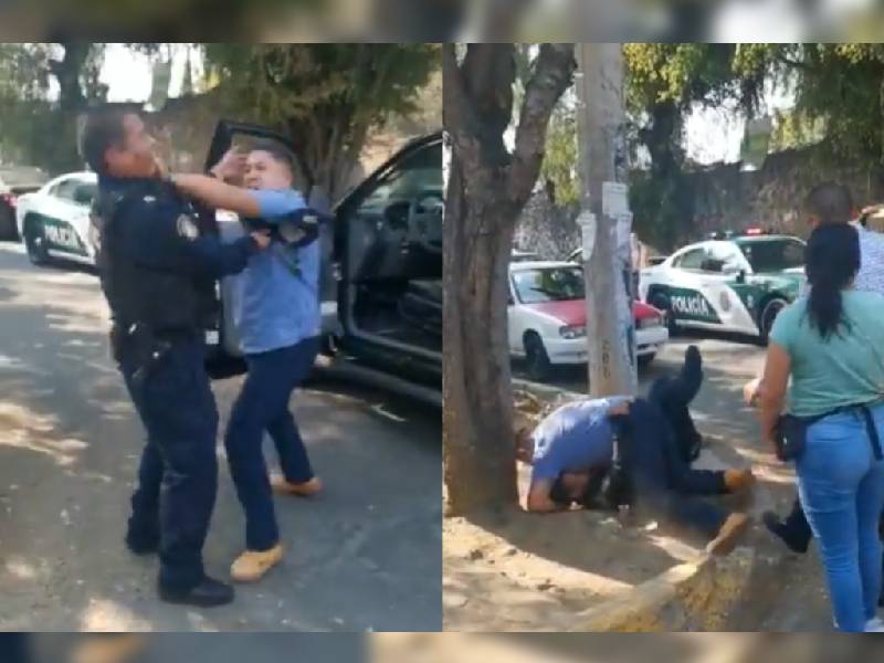 Video. Captan a un conductor golpeando a un policía