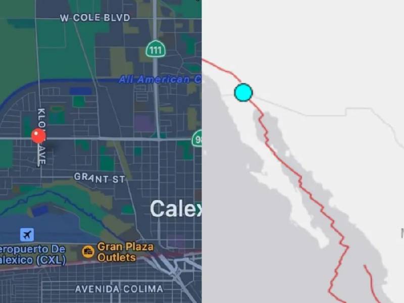 Se registra sismo de 4.1 en California; es perceptible en Mexicali