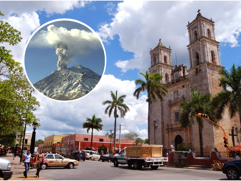 Península de Yucatán se libra de efectos de ceniza volcánica de Popocatépetl