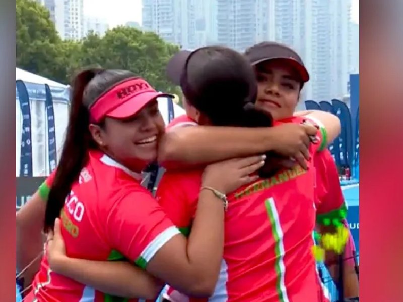 Equipo femenil mexicano de arco compuesto gana oro en China