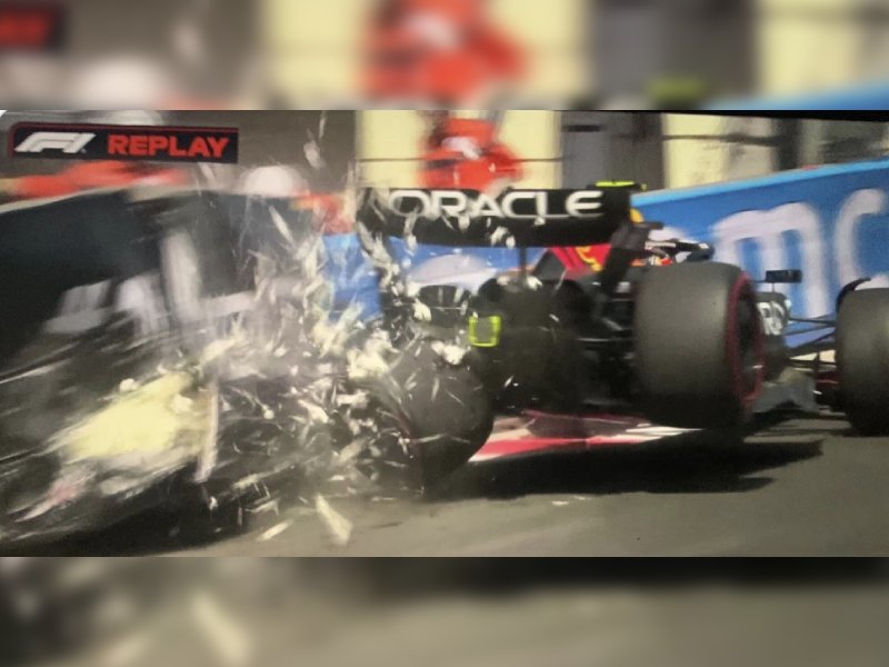 Checo Pérez choca y destroza parte de su auto en la Q1 de Mónaco