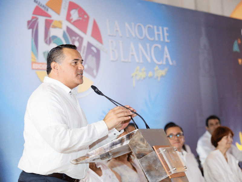 Renán Barrera inaugura la 15a. edición de La Noche Blanca