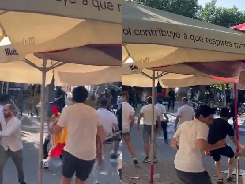 VIDEO: ¡Volaron sillas! Aficionados protagonizan pelea previo al Real Madrid vs Osasuna