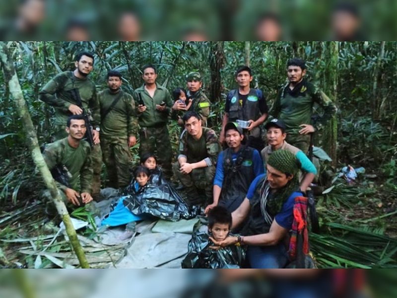 Encontrados vivos cuatro niños perdidos en la Amazonía colombiana