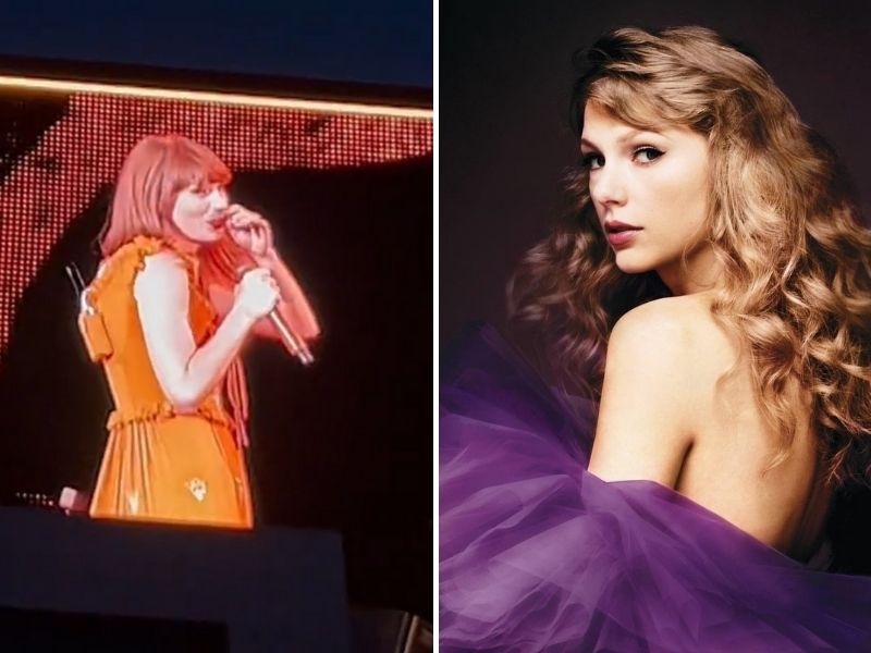 Taylor Swift se come un insecto mientras cantaba en show