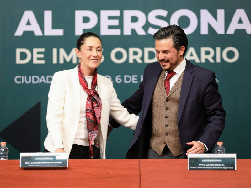 Celebra Sheinbaum permanencia de Zoé Robledo en el IMSS