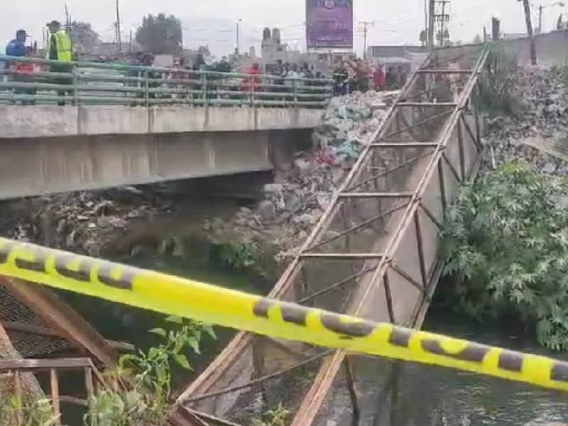 Colapsa puente de aguas negras “La Compañía”; hay 15 lesionados