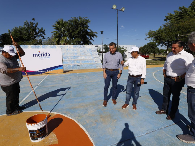 Ayuntamiento refuerza el mantenimiento oportuno e integral a los parques de Mérida