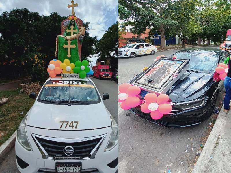 Devotos a la Santa Muerte realizan procesión en Progreso