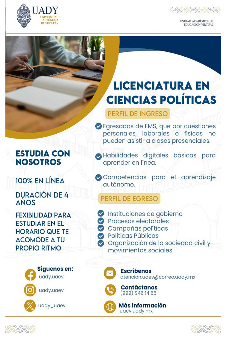 The call for a Bachelor’s degree in Political Science is opened in virtual mode