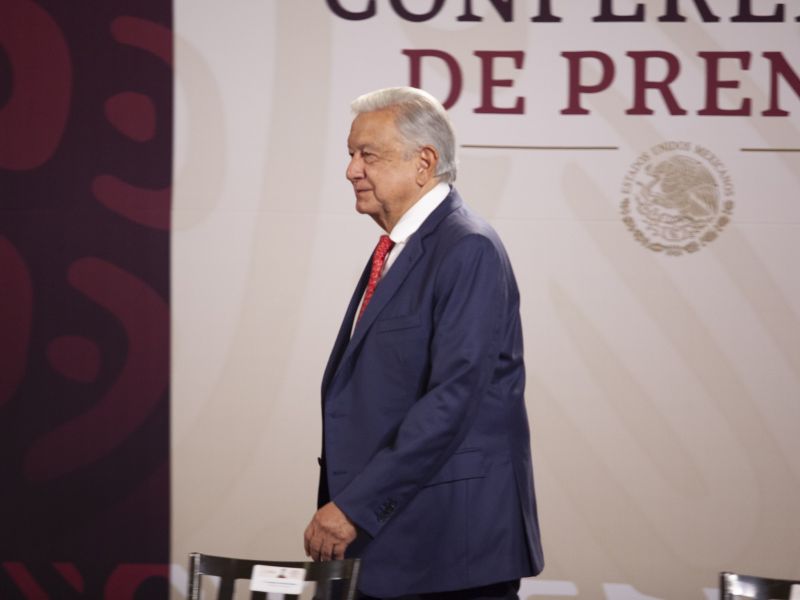 CIUDAD DE MÉXICO, 04SEPTIEMBRE2024.- Andrés Manuel López Obrador, presidente de México durante conferencia matutina en Palacio Nacional.