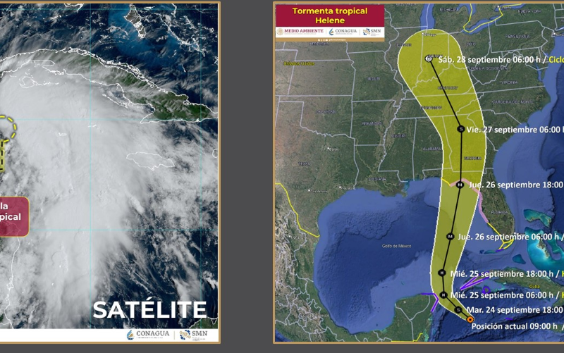 La Tormenta Tropical Helene se forma en el Caribe. Se prevén lluvias torrenciales en Yucatán y Quintana Roo. ¡Toma precauciones y sigue informado!