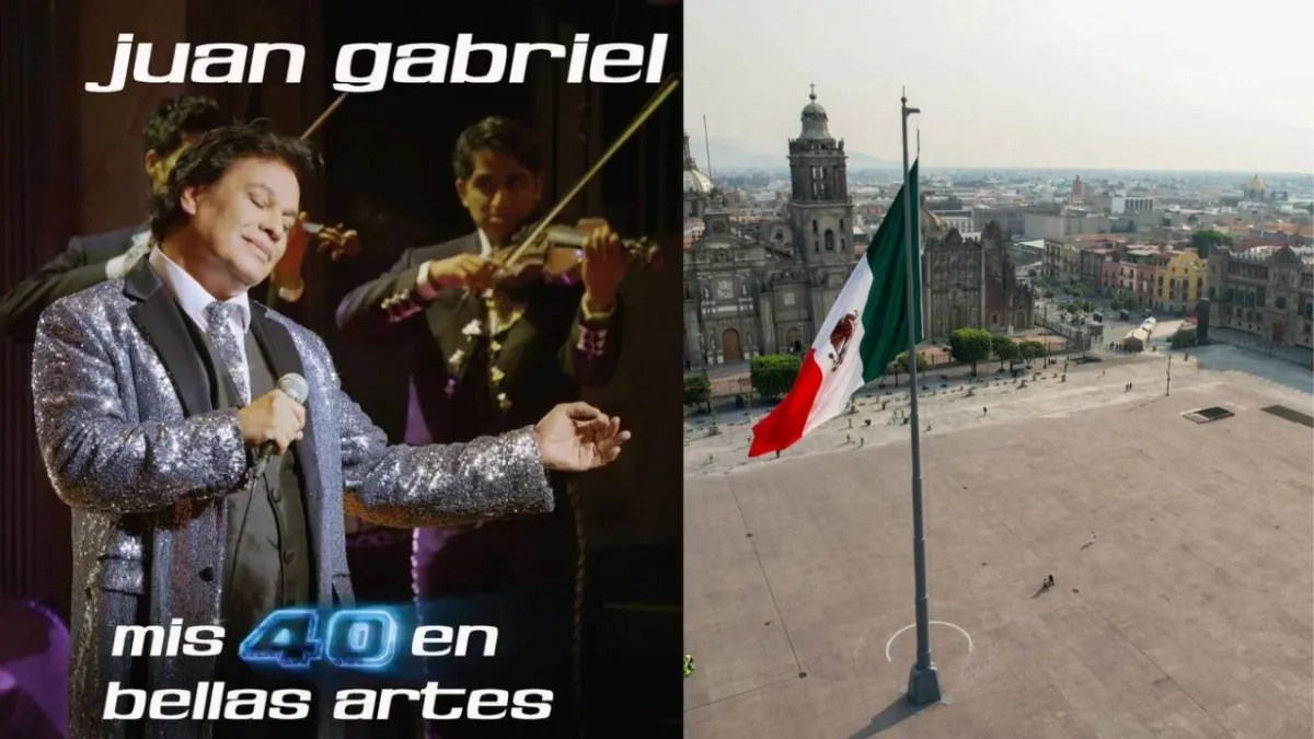 Proyectarán el concierto de Juan Gabriel "Mis 40 en Bellas Artes" en el Zócalo de CDMX el domingo 22 de septiembre a las 19:00 horas.