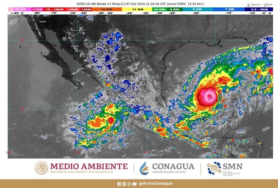 Huracán Milton categoría 5 impactará Yucatán y Campeche. Se esperan lluvias torrenciales, vientos fuertes y oleaje alto. Toma precauciones.