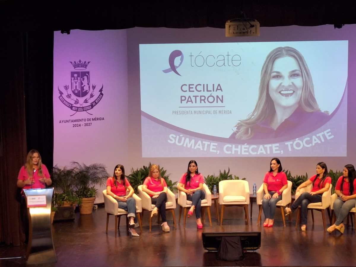 La Fundación Tócate y el Ayuntamiento de Mérida lanzan campaña "Súmate, Chécate, Tócate" para combatir el cáncer de mama.