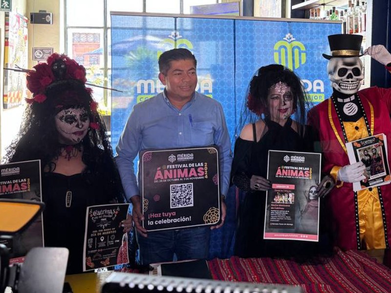 Disfruta la Noche de las Catrinas y el Desfile de Catrinas en Mérida, parte del Festival de las Ánimas 2024. ¡No te lo pierdas!"