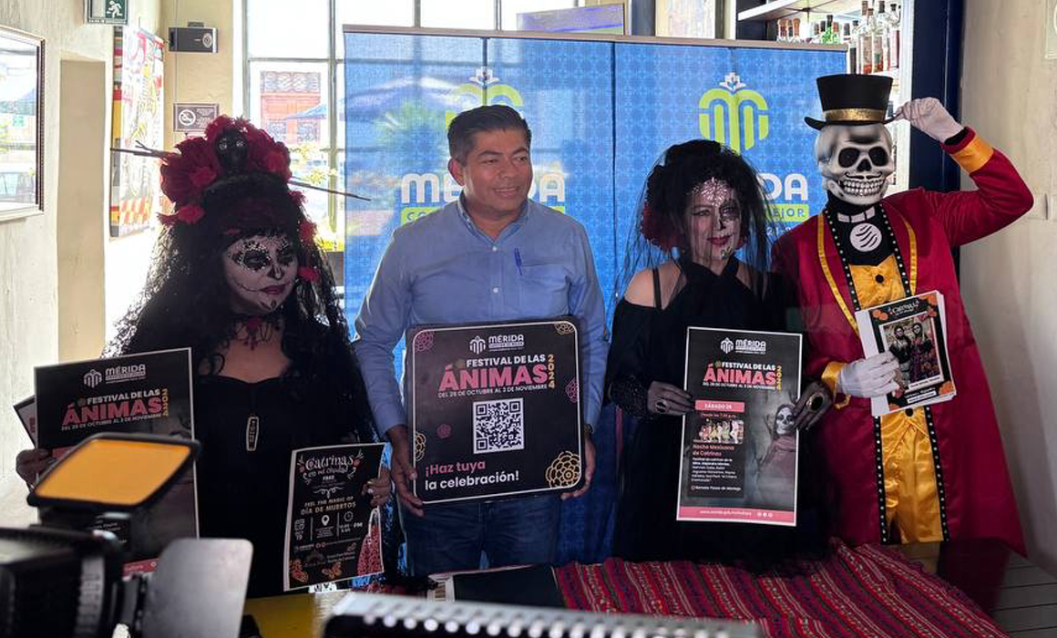 Disfruta la Noche de las Catrinas y el Desfile de Catrinas en Mérida, parte del Festival de las Ánimas 2024. ¡No te lo pierdas!"