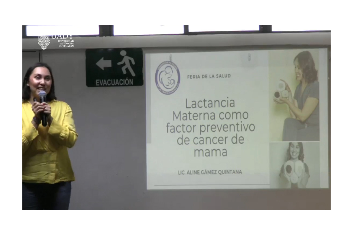 La lactancia materna puede reducir el riesgo de cáncer de mama hasta un 14%. Descubre más en la Feria de la Salud UADY 2024.