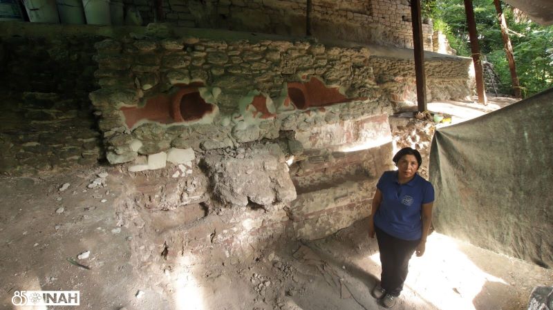 Descubren en Dzibanché relieves estucados de la dinastía Kaanu'l, símbolo del poder maya, con representaciones míticas y ancestrales.