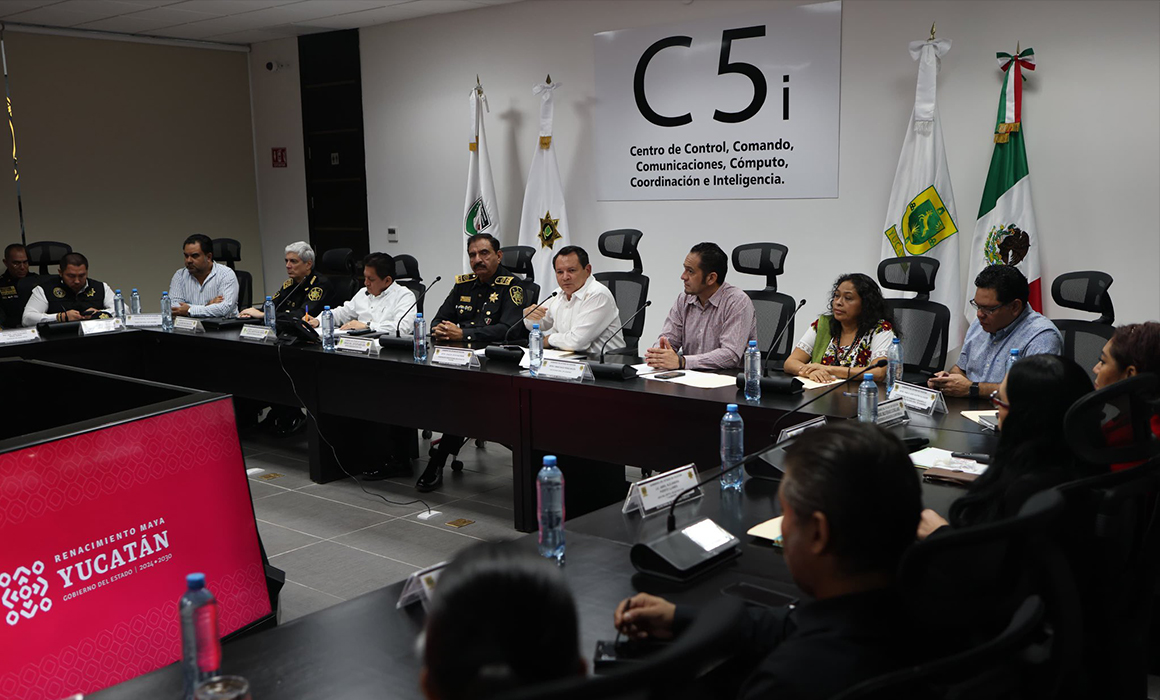 El gobernador Díaz Mena y alcaldes del sur de Yucatán se reúnen con Luis Felipe Saidén para fortalecer la seguridad en los municipios.