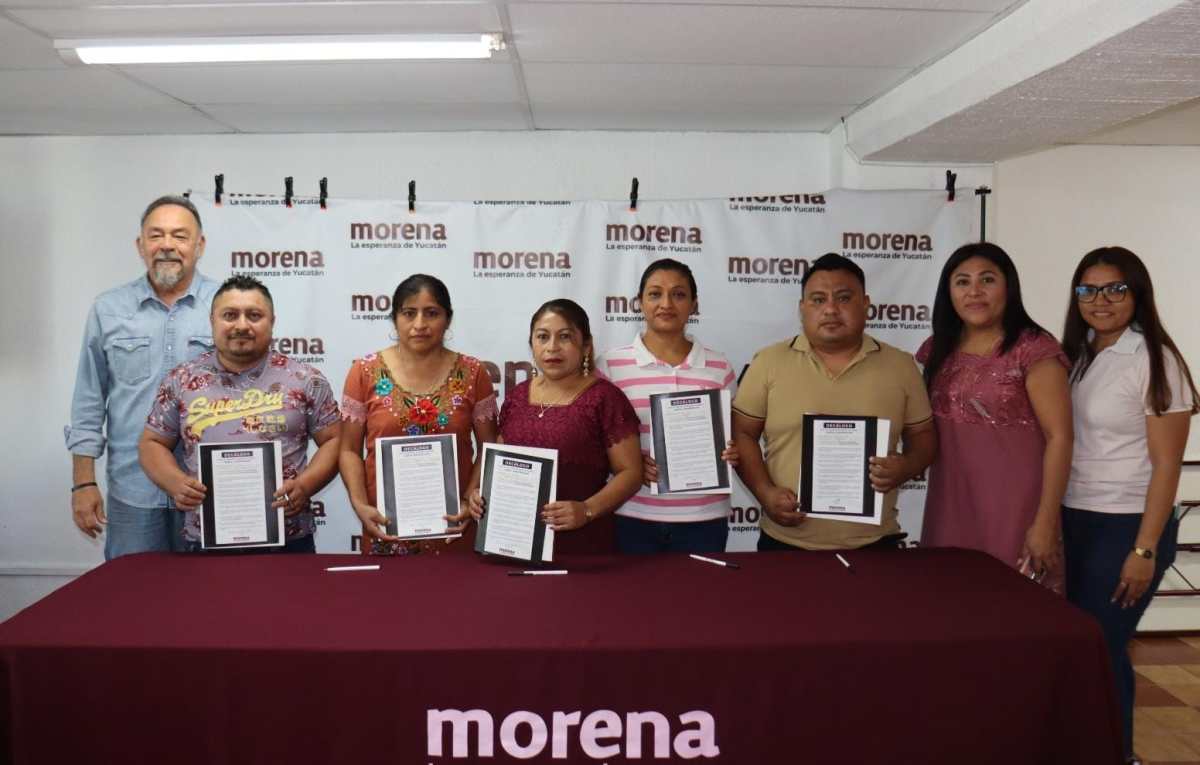 Regidores de PAN y Nueva Alianza en Tahdziú se suman a Morena, fortaleciendo la Cuarta Transformación en Yucatán y comprometiéndose con su Decálogo.