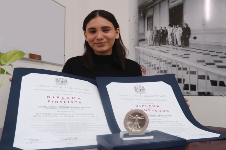 Daniela del Rosario Yam Castro, alumna de la UADY, obtiene primer lugar en el concurso nacional de Composición Arquitectónica.