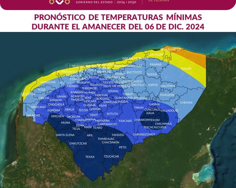 Yucatán enfrenta días cálidos y amaneceres fríos por una masa de aire frío. Descubre el pronóstico completo y las recomendaciones.