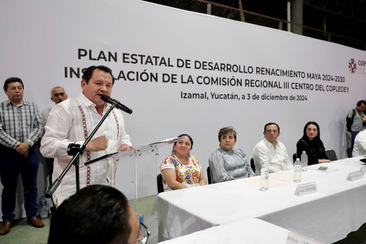 El gobernador Joaquín Díaz Mena instala la Comisión Regional III del Copledey en Izamal, marcando el inicio del Plan Estatal de Desarrollo 2024-2030.